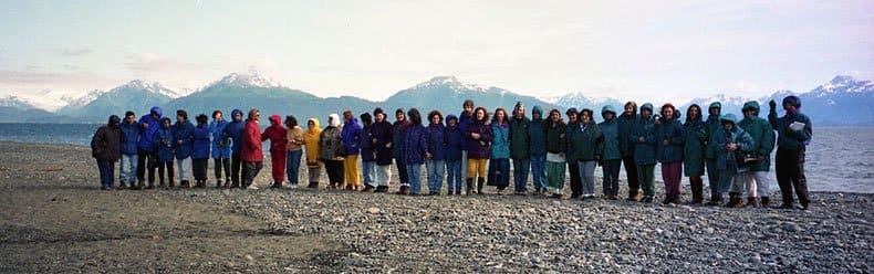 Grupo de Brasileiros no Alaska em 1996